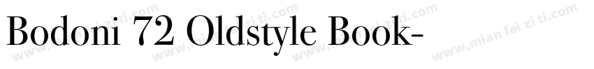 Bodoni 72 Oldstyle Book字体转换